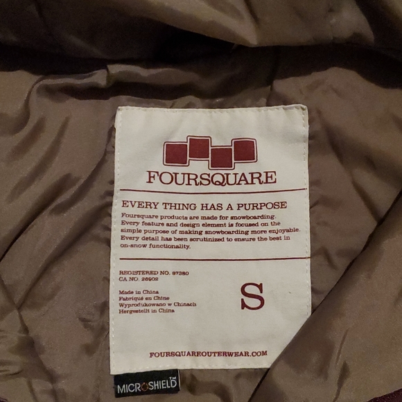 Foursquare Snowboard Jacket Microshield Mens Small - Picture 7 of 10